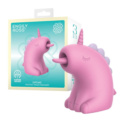 ER - Cupcake Unicorn - Clitoris Vibrator met 360° Roterende Tong - Roze-Erotiekvoordeel.nl