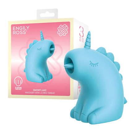 ER - Snowflake Unicorn - Clitoris Vibrator met Likkende Tong - Blauw-Erotiekvoordeel.nl