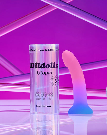 Love to Love - Utopia - Dildolls - Gladde Dildo - Roze/Violet/Blauw-Erotiekvoordeel.nl