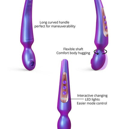 Love to Love - Pleaser - Wand Vibrator met Flapper Functie - Iridescent Night-Erotiekvoordeel.nl