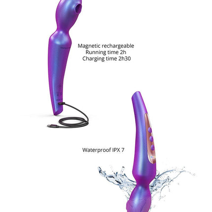 Love to Love - Pleaser - Wand Vibrator met Flapper Functie - Iridescent Night-Erotiekvoordeel.nl