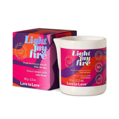 Love to Love - Light My Fire - Massagekaars - Lotusbloem-Erotiekvoordeel.nl