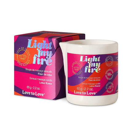 Love to Love - Light My Fire - Massagekaars - Lotusbloem-Erotiekvoordeel.nl