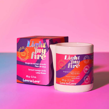 Love to Love - Light My Fire - Massagekaars - Lotusbloem-Erotiekvoordeel.nl