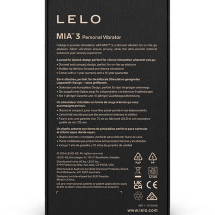 LELO - Mia 3 - Pucker Up - Lipstick Vibrator - Deep Pink