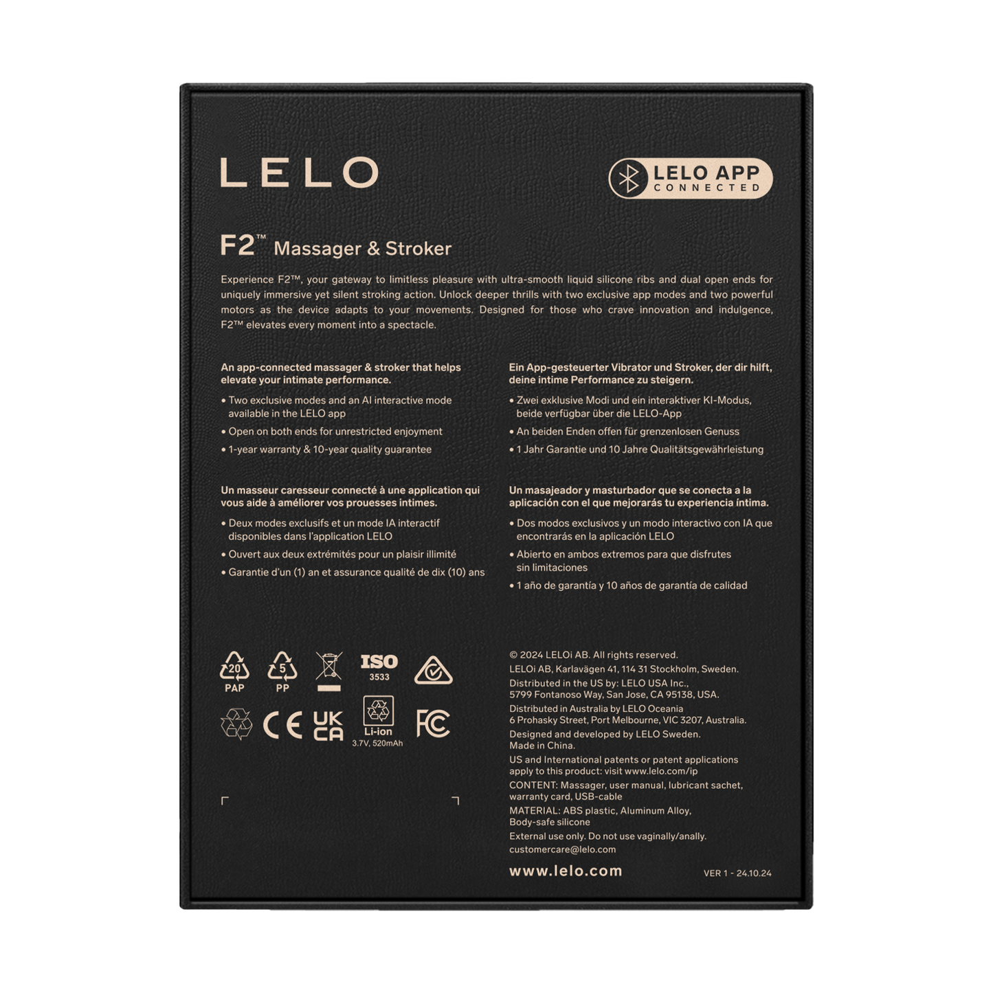 LELO - F2S Master Blaster- Stamina Trainer & Stroker - App Control - Rood-Rimbastore.com