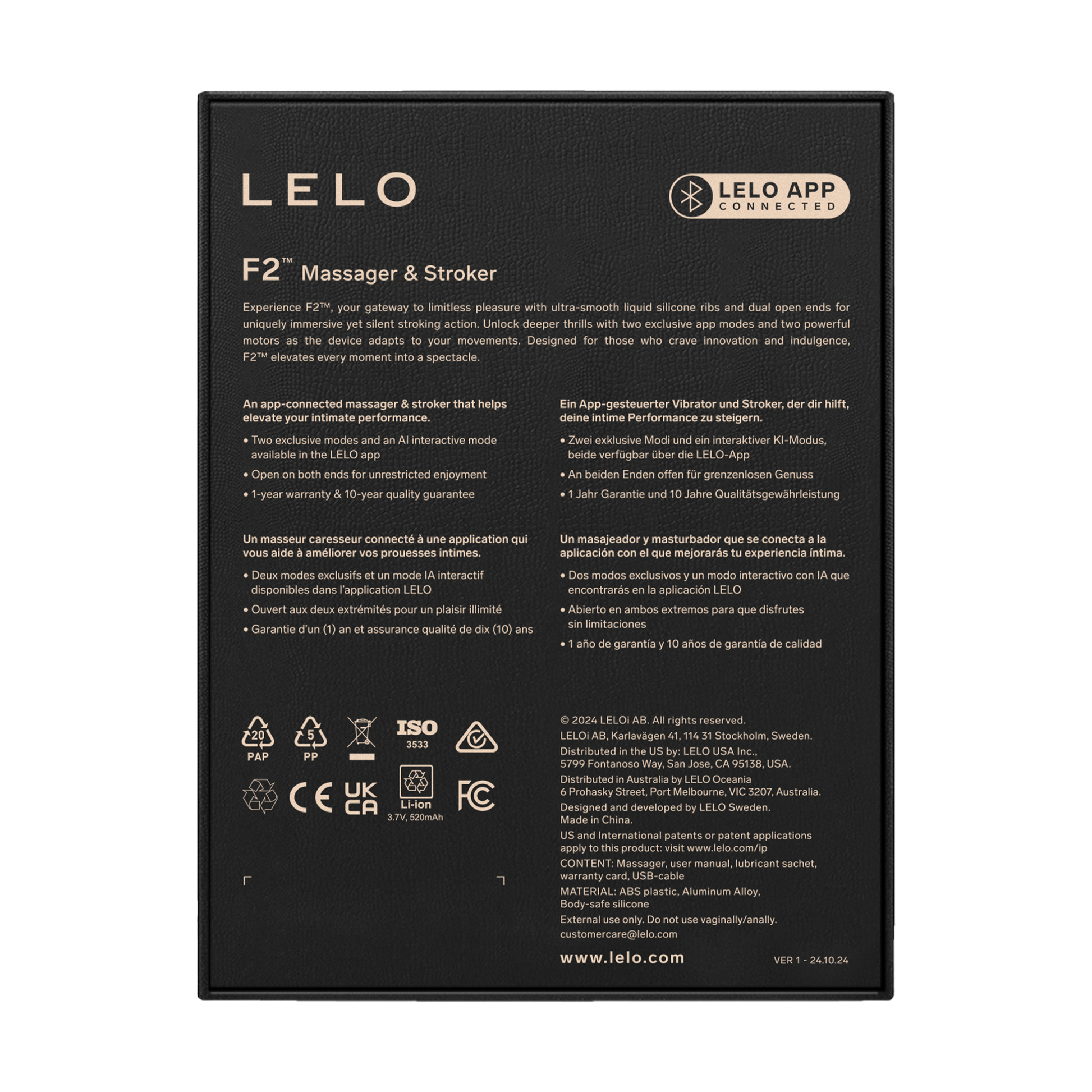 LELO - F2S Master Blaster- Stamina Trainer & Stroker - App Control - Blauwgroen-Rimbastore.com