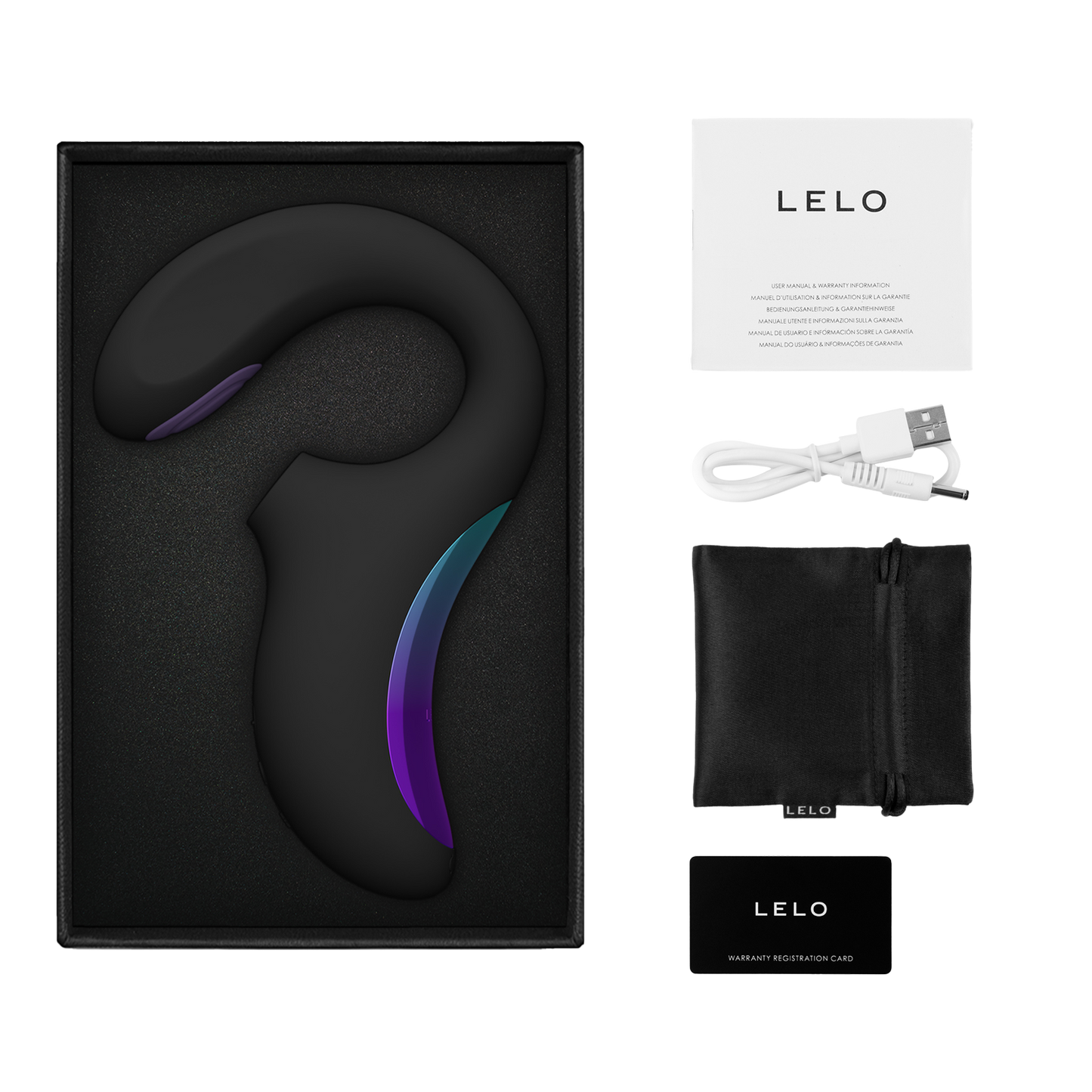 Lelo - Enigma Double Sonic - Drievoudige stimulatie - App Control - Zwart-Erotiekvoordeel.nl