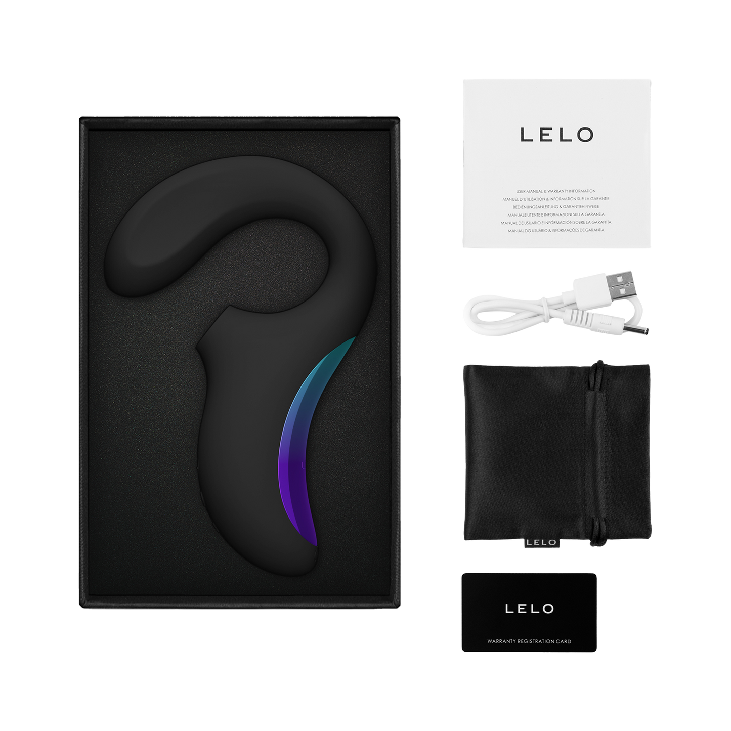 Lelo - Enigma Wave - G-spot en Luchtdruk Vibrator - Zwart-Erotiekvoordeel.nl