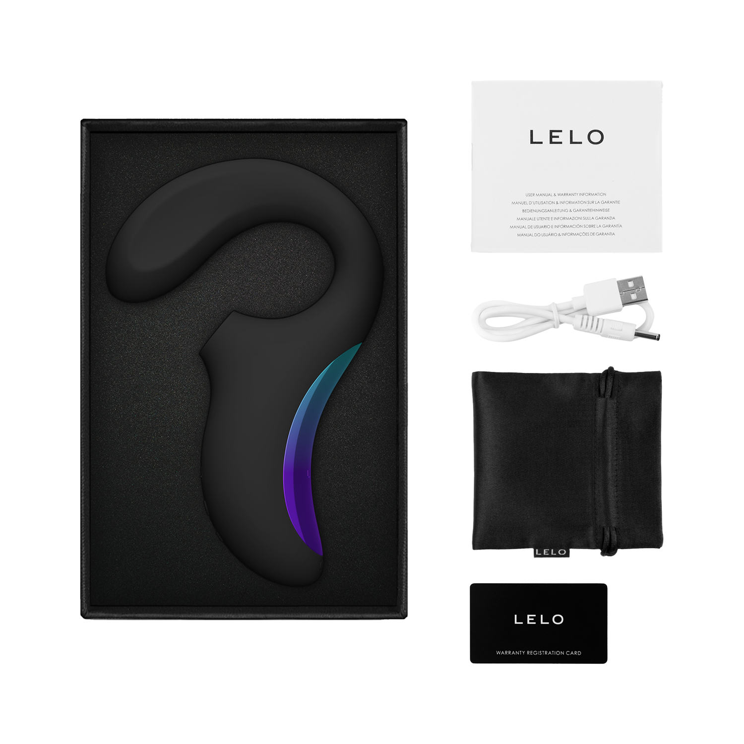Lelo - Enigma Wave - G-spot en Luchtdruk Vibrator - Zwart-Erotiekvoordeel.nl