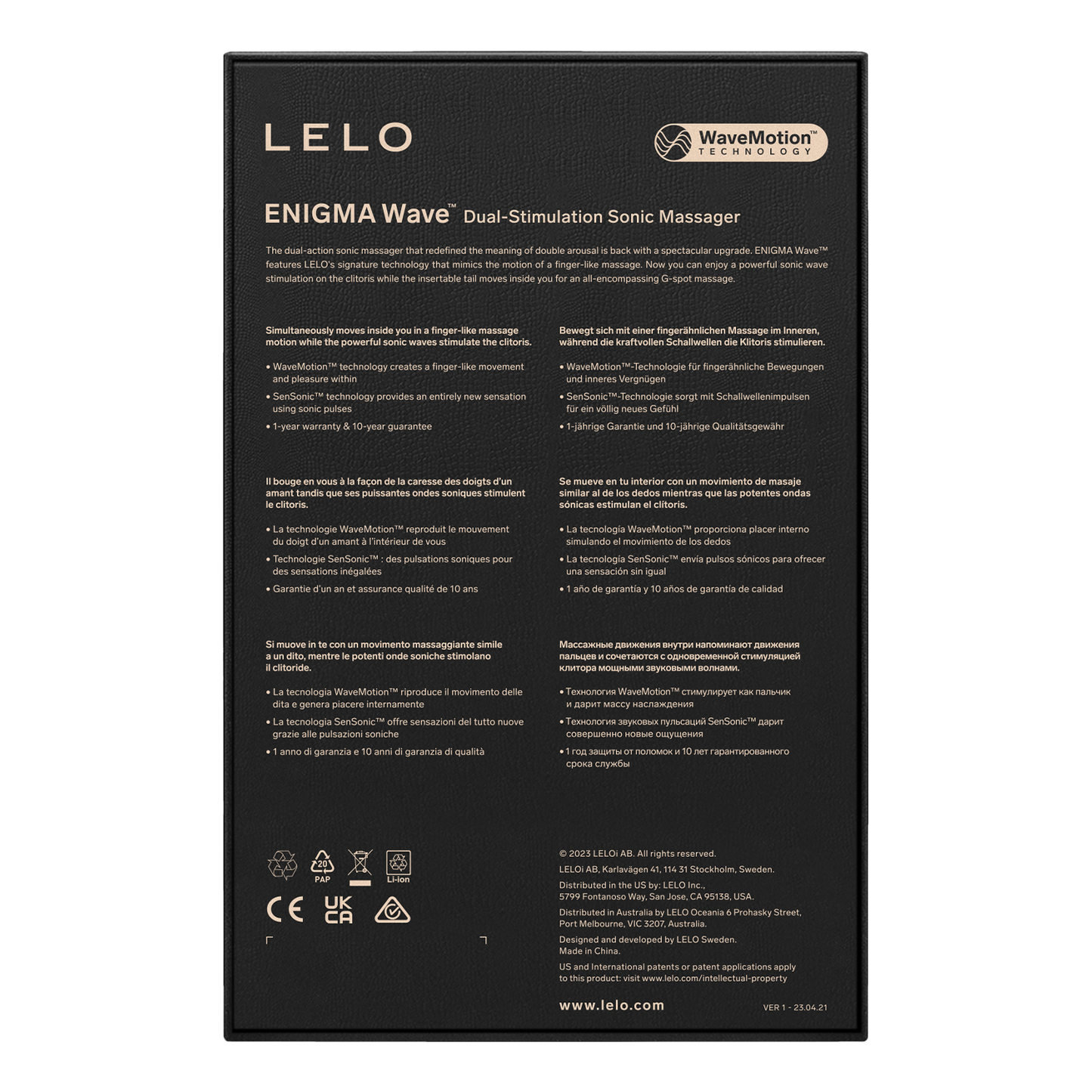 Lelo - Enigma Wave - G-spot en Luchtdruk Vibrator - Paars-Erotiekvoordeel.nl