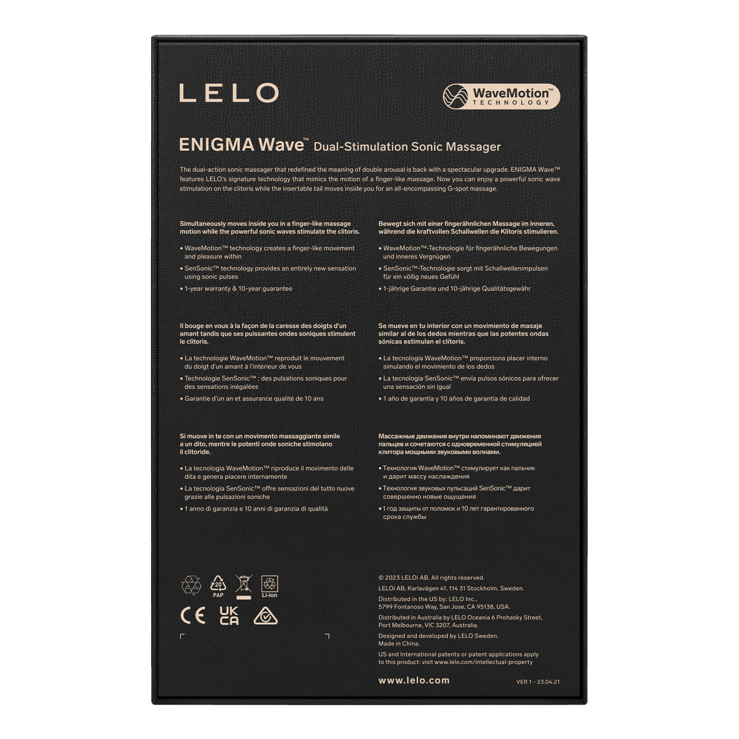 Lelo - Enigma Wave - G-spot en Luchtdruk Vibrator - Paars-Erotiekvoordeel.nl