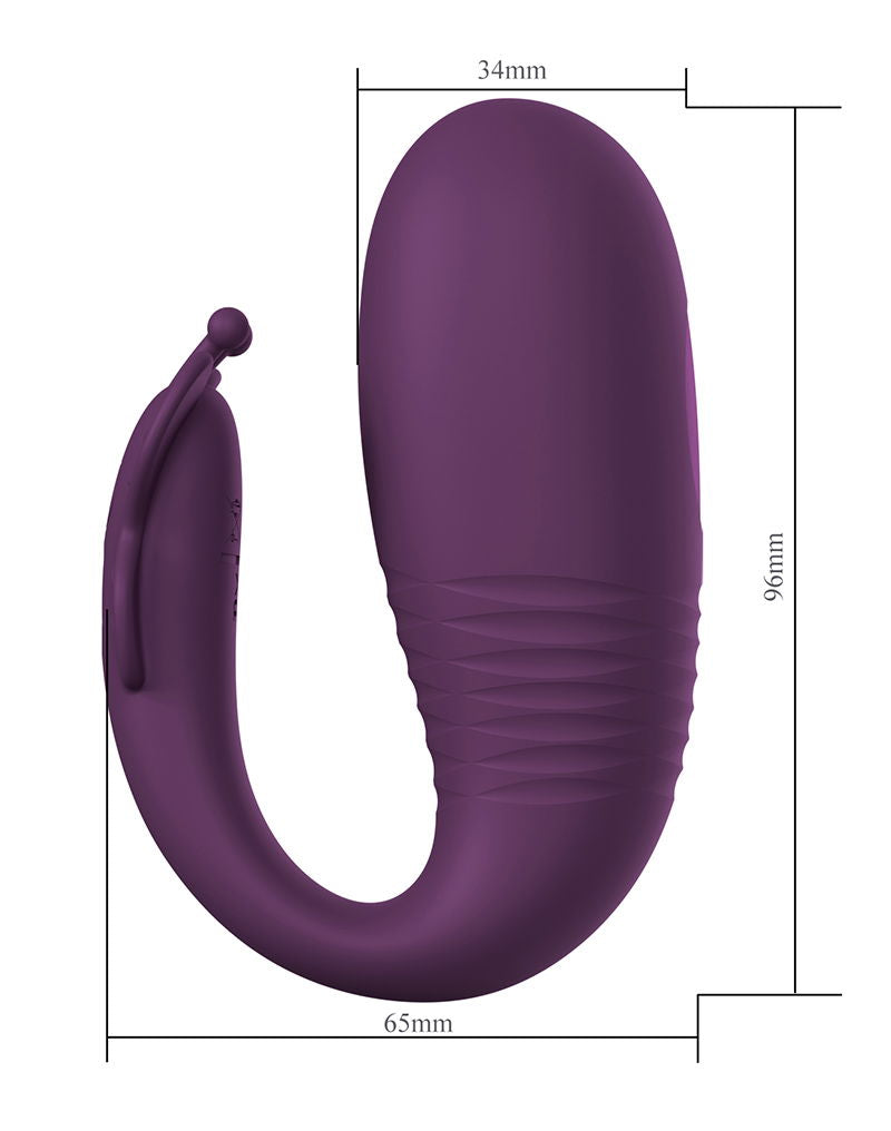 Pretty Love - Klay - Stotende Ei-vibrator - App Control - Paars-Rimbastore.com