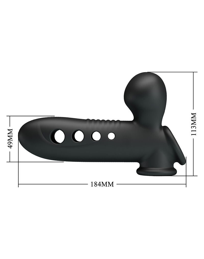 Pretty Love - Crane - Opblaasbare Penis Sleeve - Zwart-Rimbastore.com