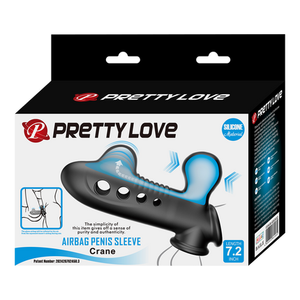 Pretty Love - Crane - Opblaasbare Penis Sleeve - Zwart-Rimbastore.com