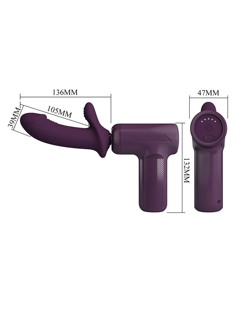 Pretty Love - DJ Scholar - Stotende Massager - Paars-Rimbastore.com