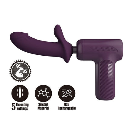 Pretty Love - DJ Scholar - Stotende Massager - Paars-Rimbastore.com