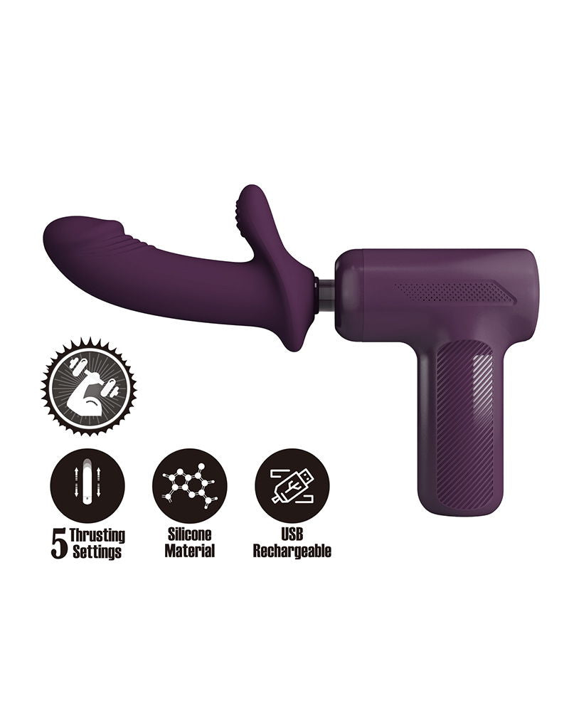 Pretty Love - DJ Scholar - Stotende Massager - Paars-Rimbastore.com