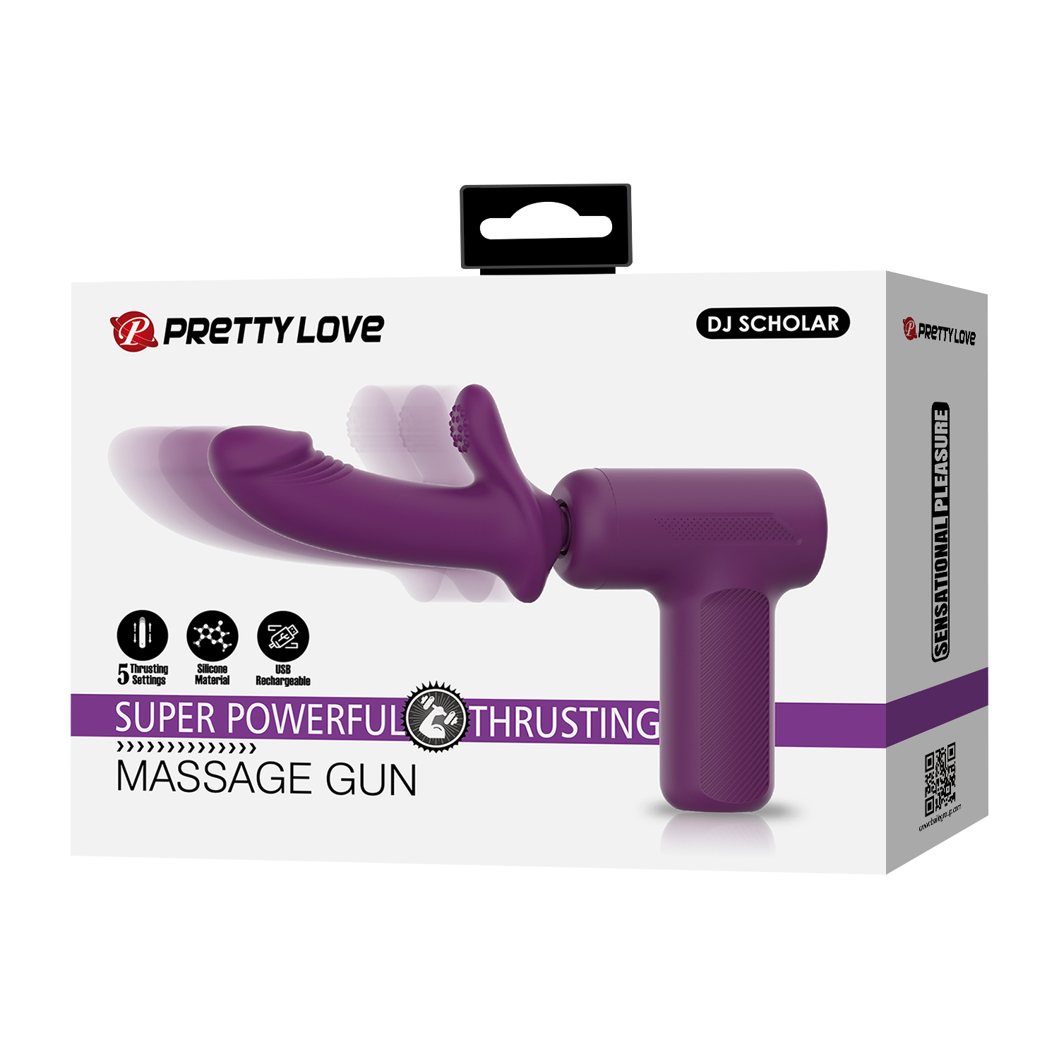 Pretty Love - DJ Scholar - Stotende Massager - Paars-Rimbastore.com