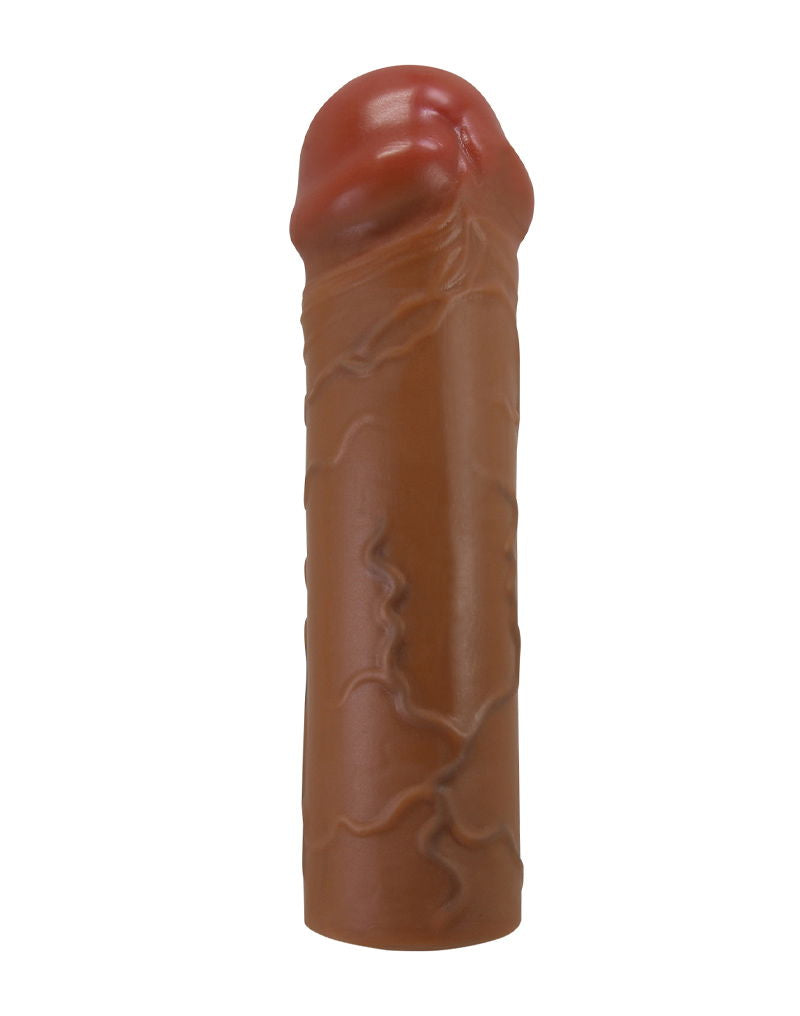 Pretty Love - Nile - Verlengde Penis Sleeve - 25mm - Bruin-Erotiekvoordeel.nl