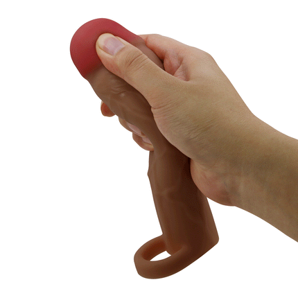 Pretty Love - Hani - Verlengende Penis Sleeve met Cockring - 50mm - Bruin-Rimbastore.com