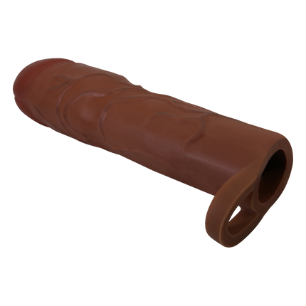 Pretty Love - Gerd - Cockring met verlengde Penis Sleeve - 75mm - Bruin-Rimbastore.com