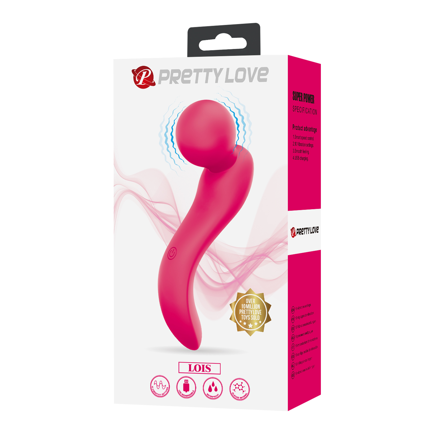 Pretty Love - Lois - Wand Massager - Roze-Rimbastore.com