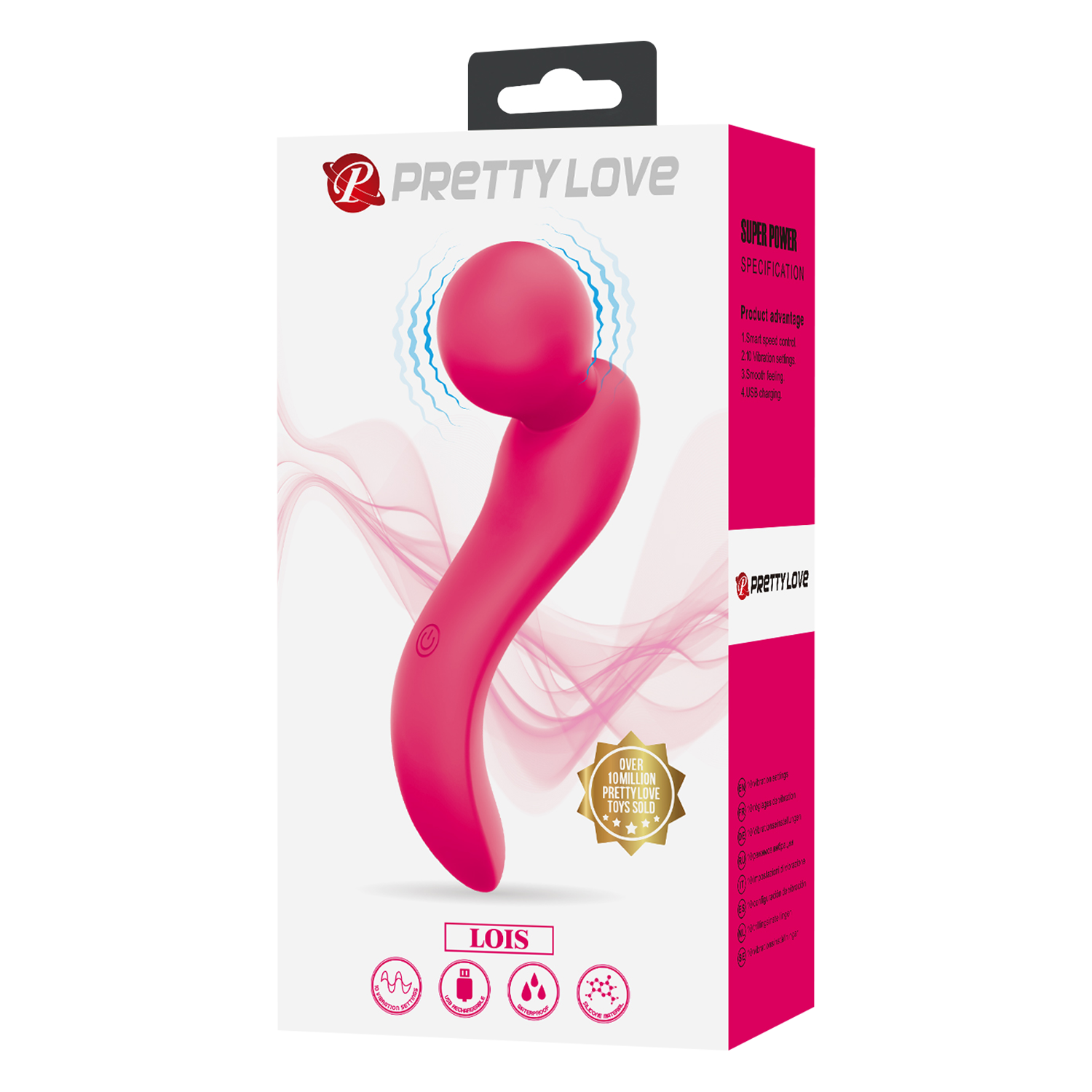 Pretty Love - Lois - Wand Massager - Roze-Rimbastore.com