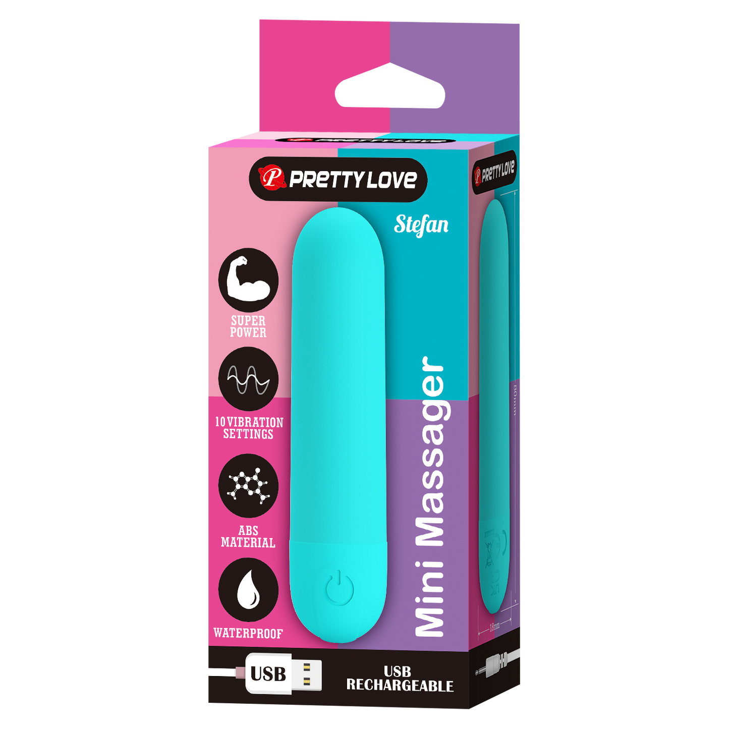 Pretty Love - Stefan - Mini Bullet Vibrator - Turquoise-Erotiekvoordeel.nl