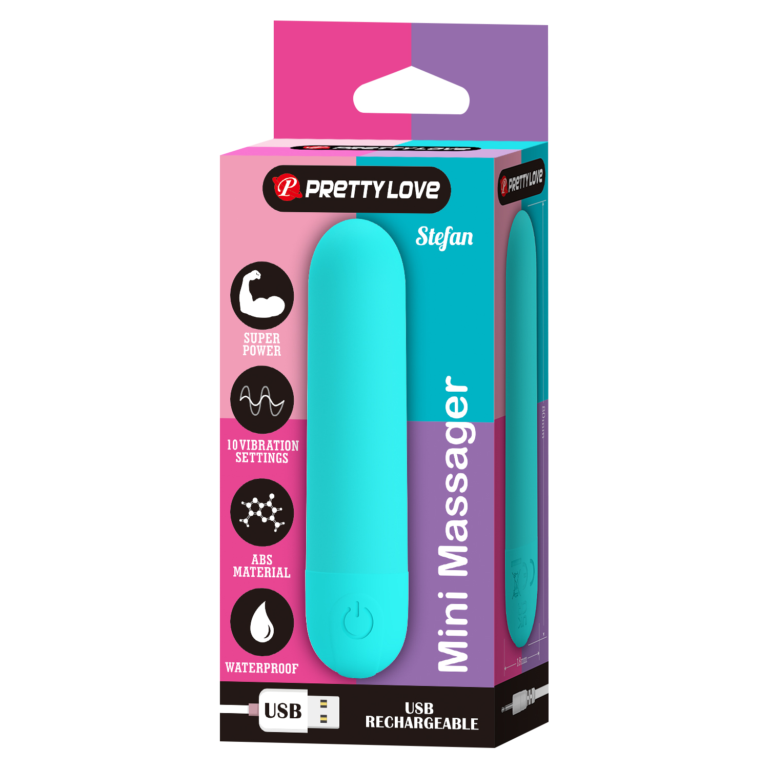 Pretty Love - Stefan - Mini Bullet Vibrator - Turquoise-Erotiekvoordeel.nl