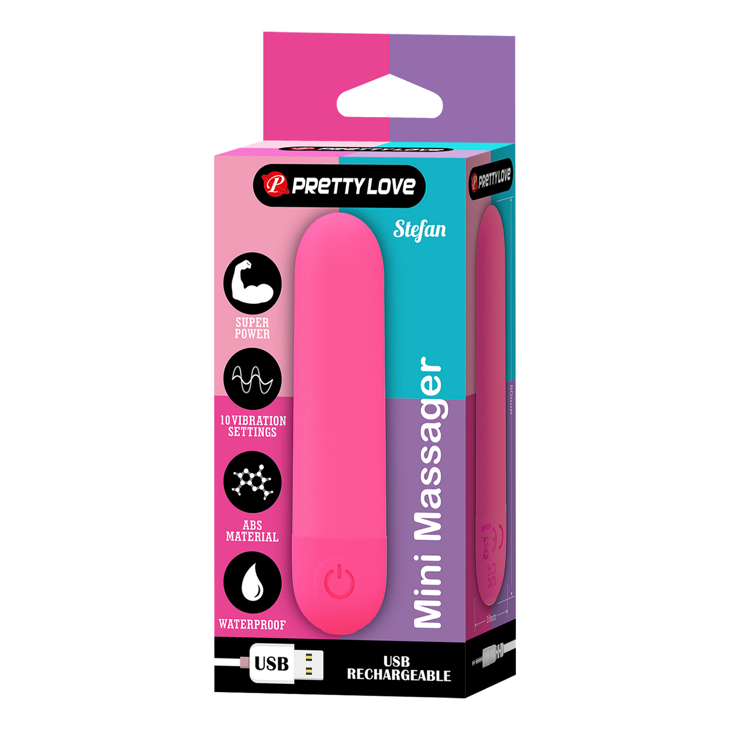 Pretty Love - Stefan - Mini Bullet Vibrator - Roze-Rimbastore.com