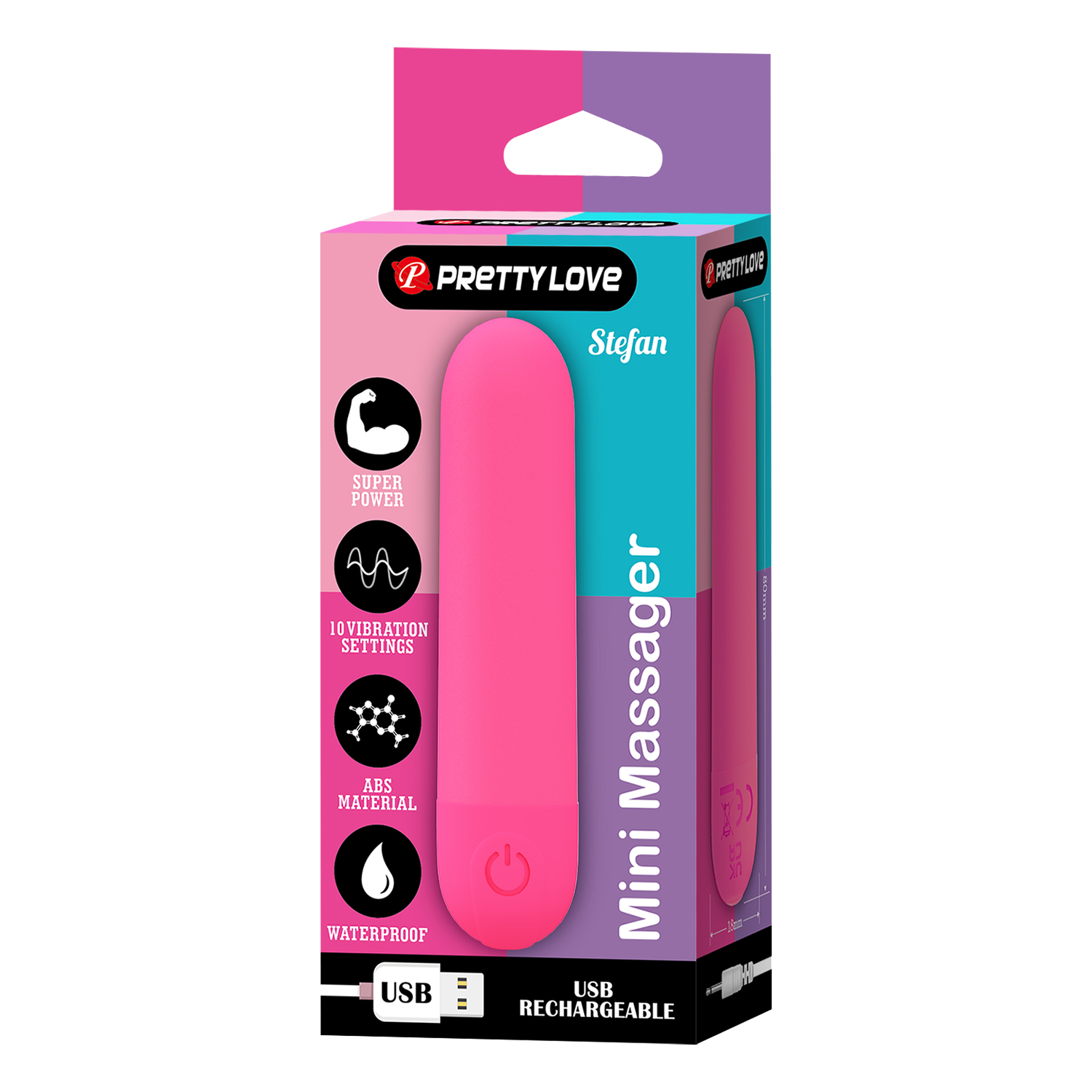 Pretty Love - Stefan - Mini Bullet Vibrator - Roze-Rimbastore.com
