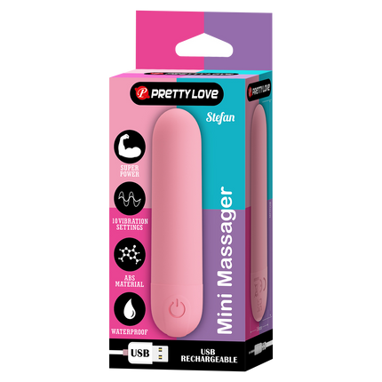 Pretty Love - Stefan - Mini Bullet Vibrator - Lichtroze-Erotiekvoordeel.nl