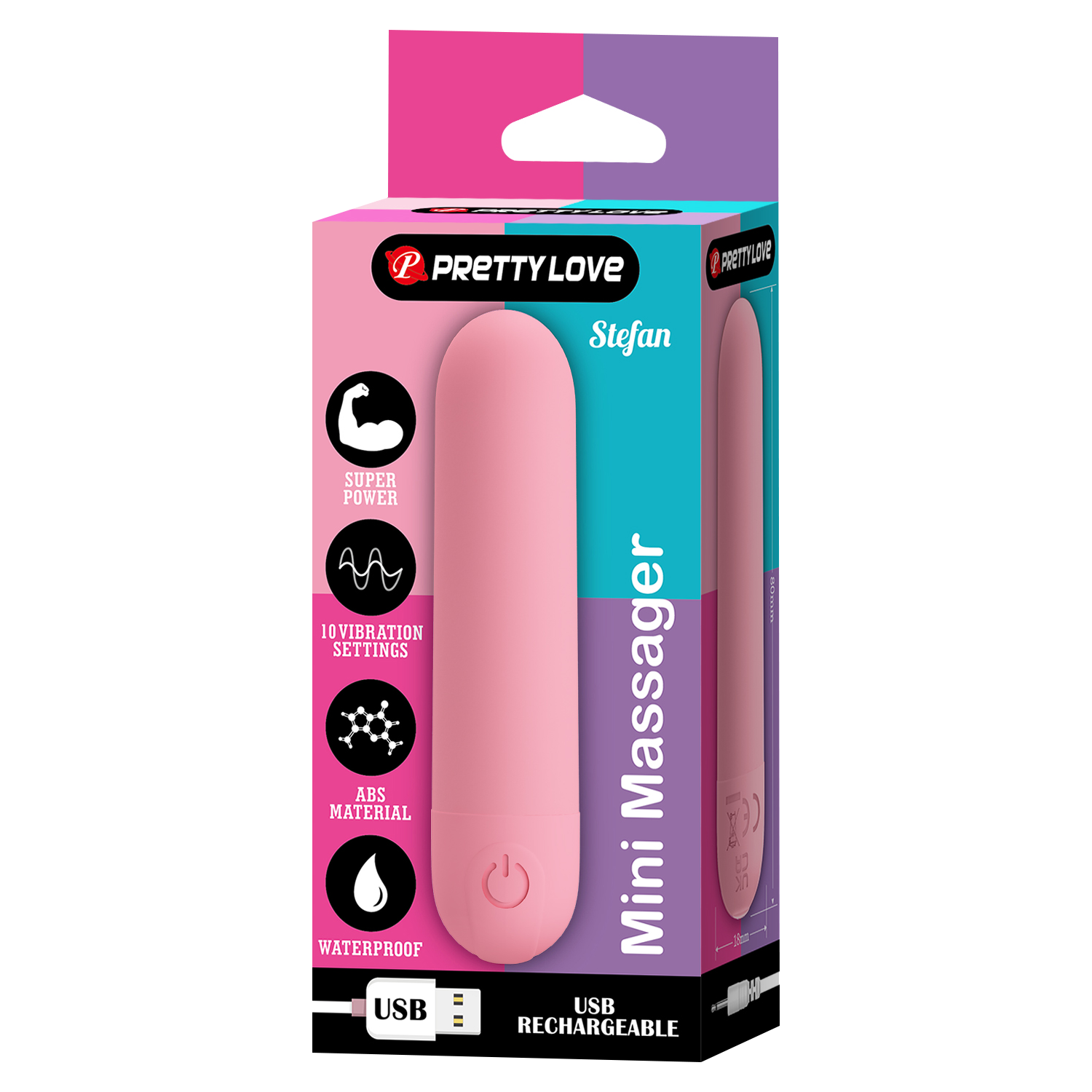 Pretty Love - Stefan - Mini Bullet Vibrator - Lichtroze-Erotiekvoordeel.nl