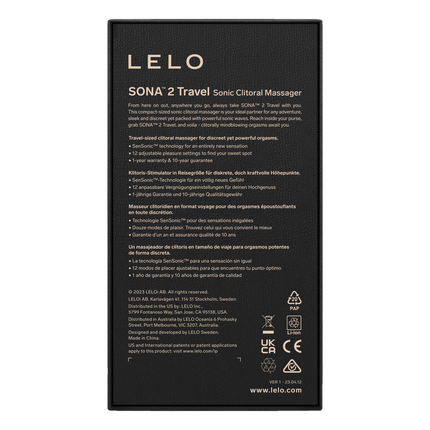 Lelo - Sona 2 Travel - Luchtdruk Vibrator - Roze-Rimbastore.com