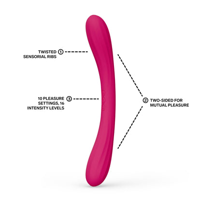 LELO - Boomerang - Dubbelzijdige Vibrator - Dubbele Motor - Cerise