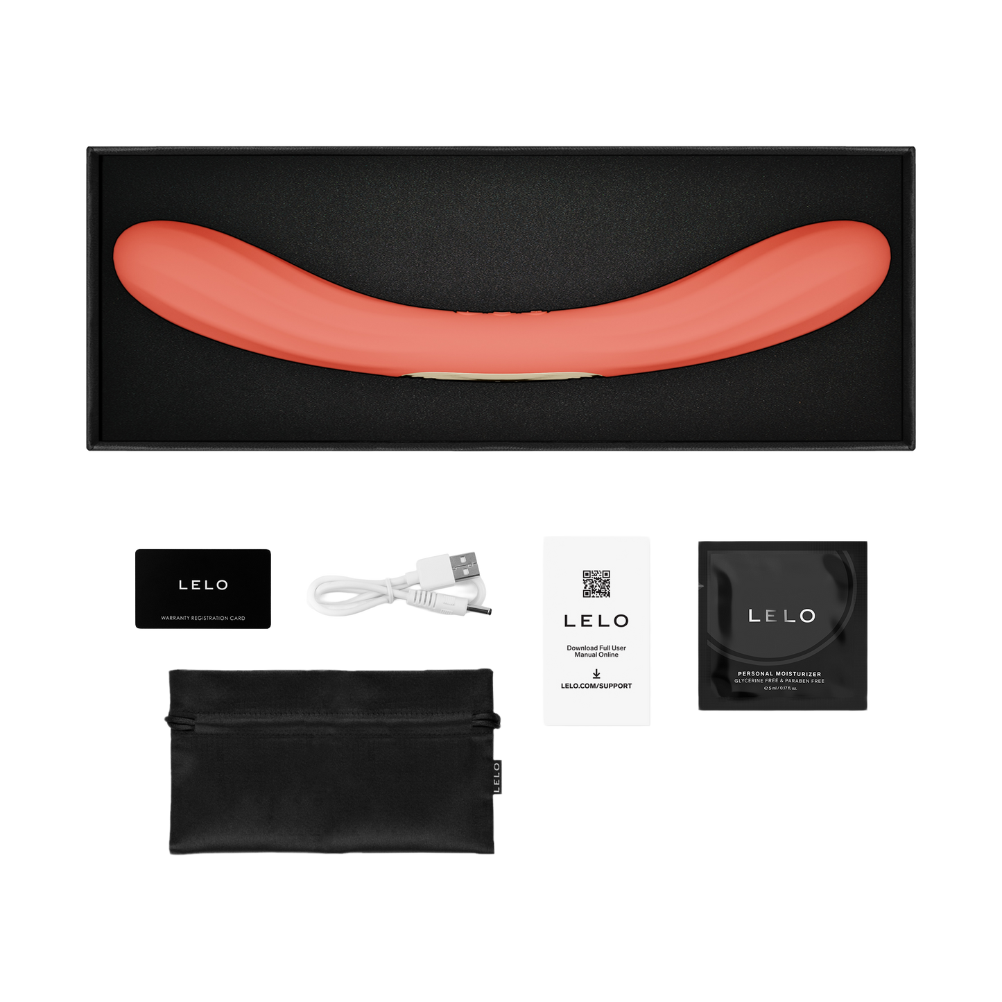 LELO – Boomerang – Doppelseitiger Vibrator – Doppelter Motor – Coral