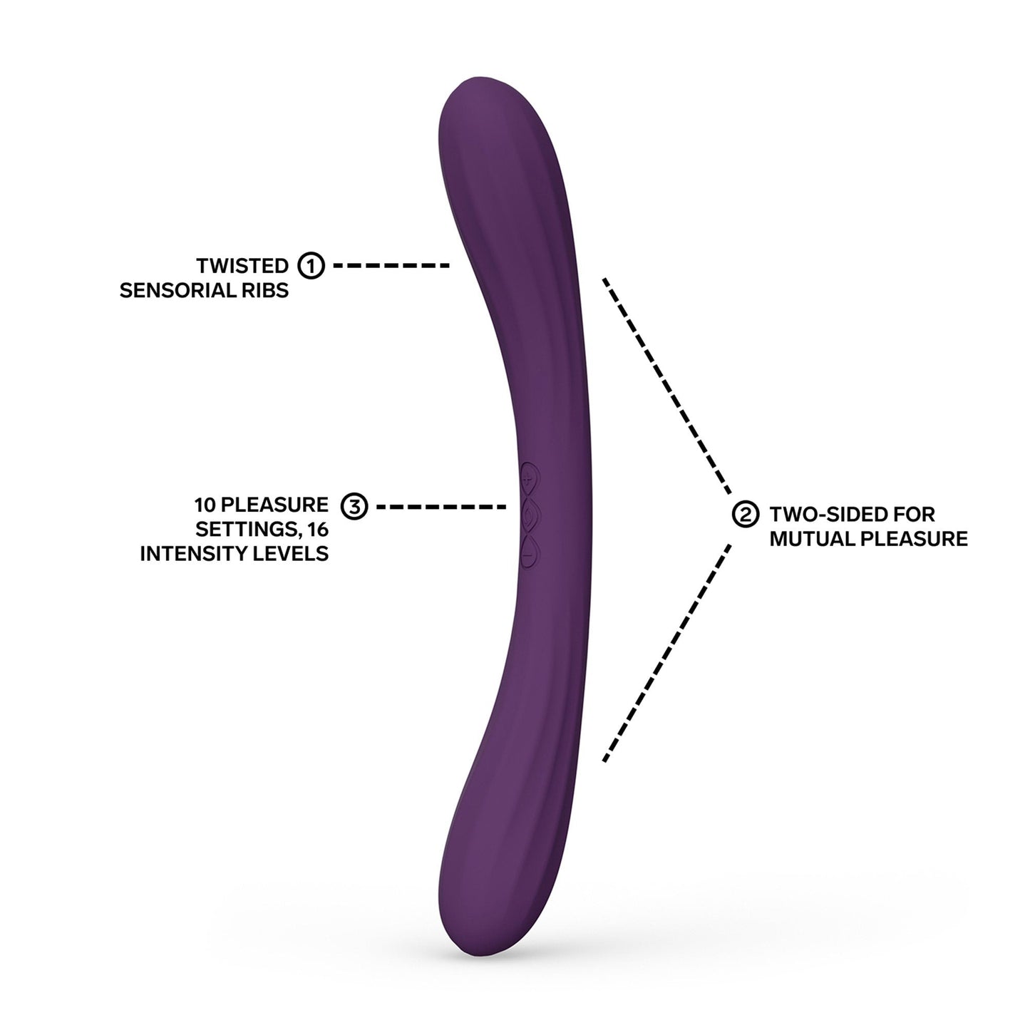 LELO - Boomerang - Dubbelzijdige Vibrator - Dubbele Motor - Paars