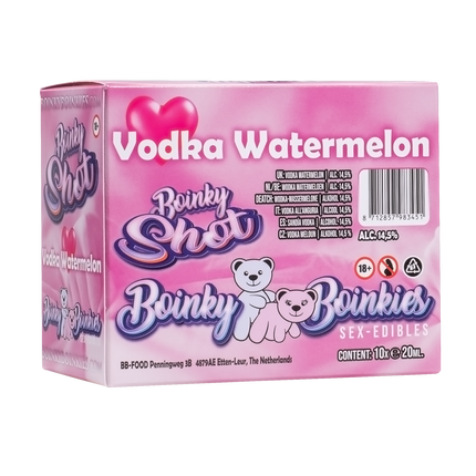 Boinky - Boinky Shots Vodka Watermeloen - 14,5% vol.- 10x 20 ml-Erotiekvoordeel.nl