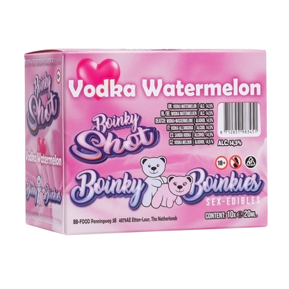 Boinky - Boinky Shots Vodka Watermeloen - 14,5% vol.- 10x 20 ml-Erotiekvoordeel.nl