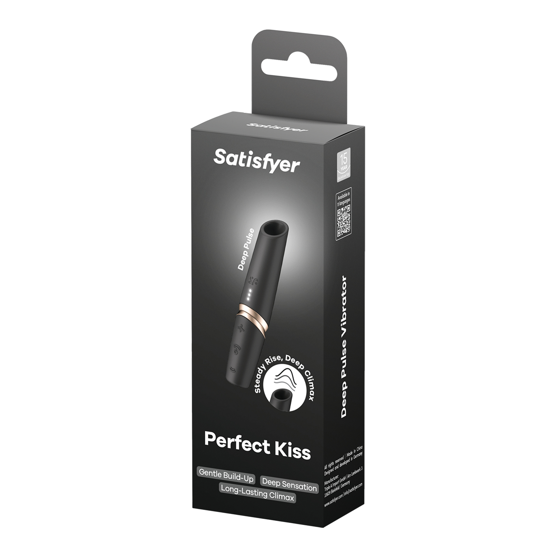 Satisfyer Perfect Kiss – 3D Air Pulse Vibrator in Lipstick design-Erotiekvoordeel.nl