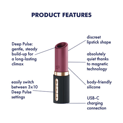 Satisfyer Pro 2 Kiss – Lipstick Vibrator met 3D Air Pulse Technologie - Zwart-Erotiekvoordeel.nl