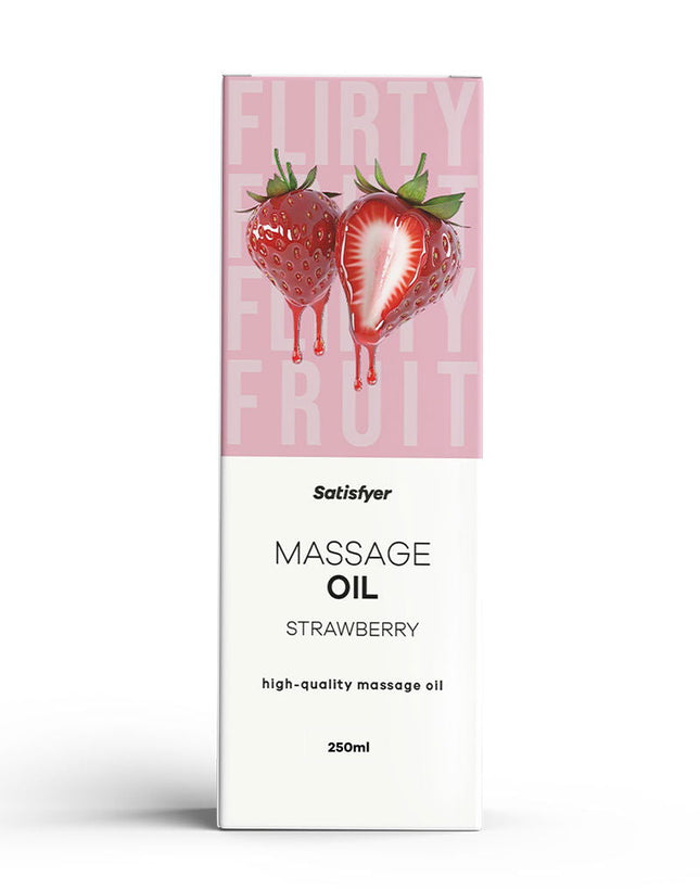 Satisfyer - Huile de massage - Fraise - 250 ml