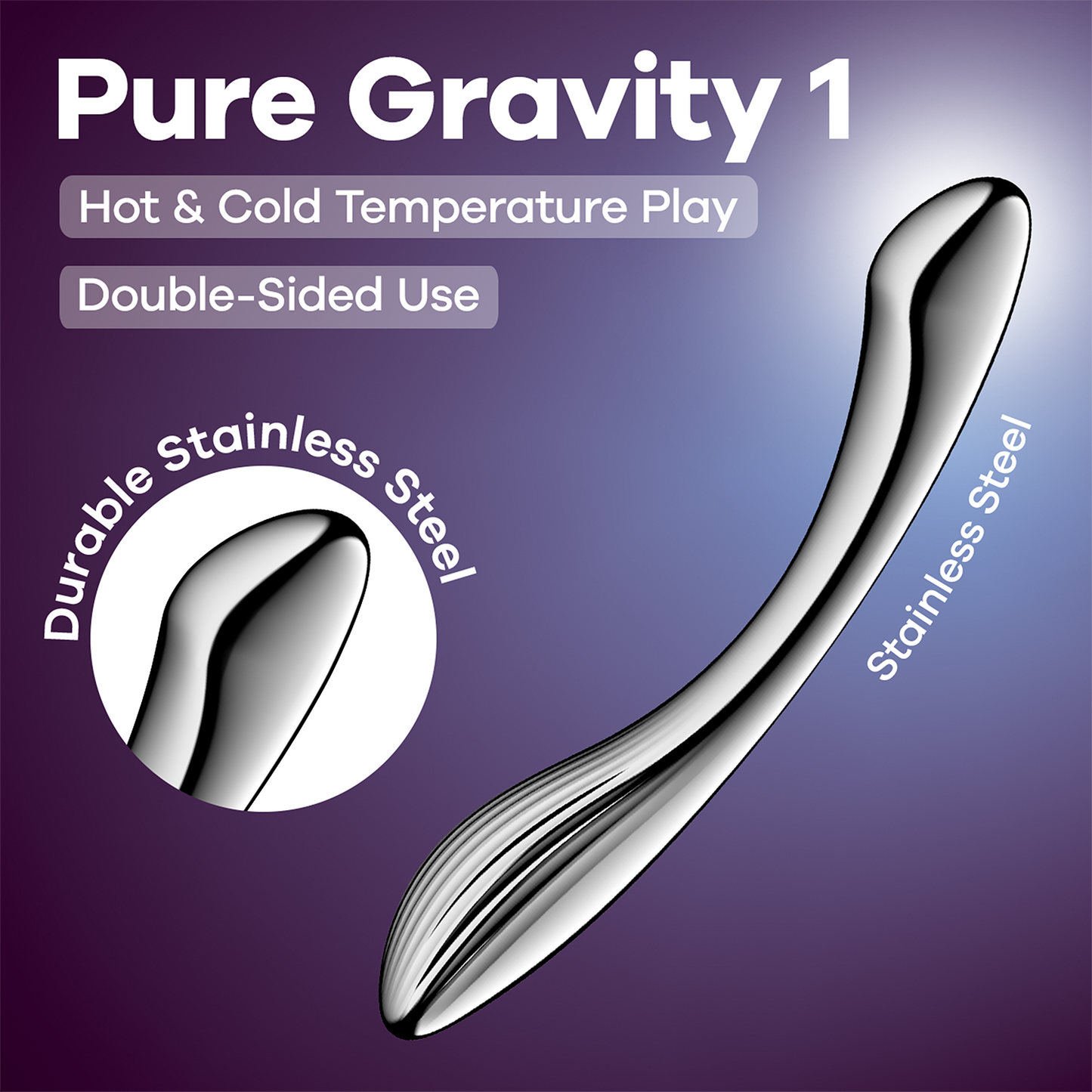 Satisfyer - Pure Gravity 1 - RVS Dildo-Rimbastore.com