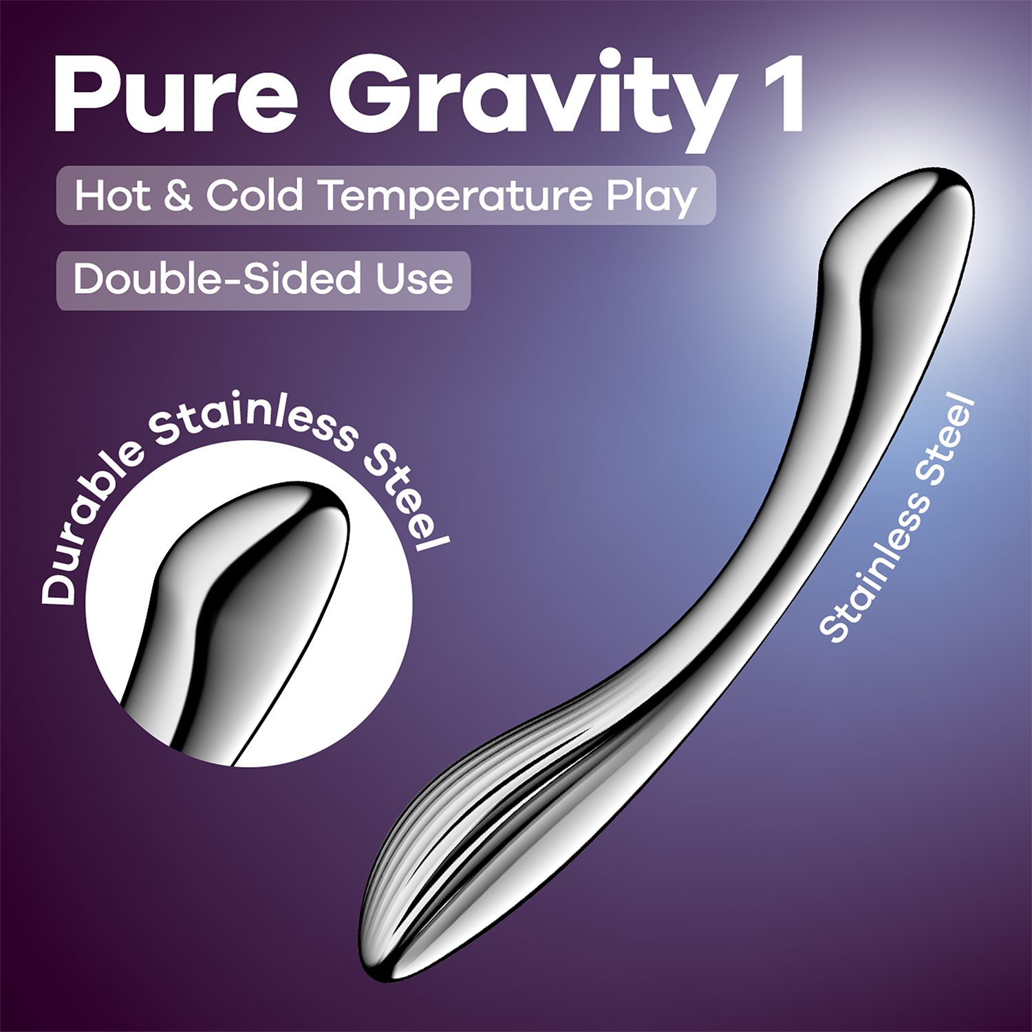 Satisfyer - Pure Gravity 1 - RVS Dildo-Rimbastore.com
