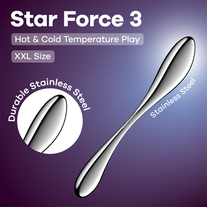 Satisfyer - Star Force 3 - RVS Dildo-Rimbastore.com