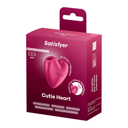 Satisfyer - Cutie Heart - Luchtdruk Vibrator - Op Batterijen - Roze