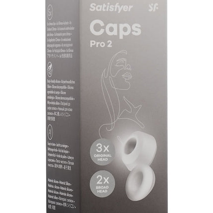 Satisfyer - Caps Pro 2 - Vervangende dopjes voor de Pro 2 - Wit
