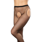 Amorable - Open Kruis Panty met Strass - One Size - Zwart-Erotiekvoordeel.nl