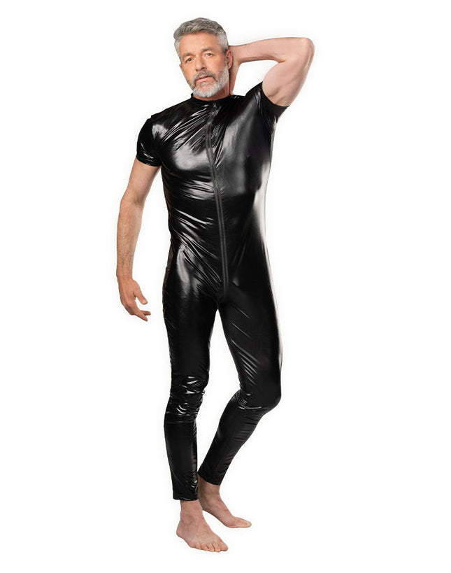 Amorable - Wetlook Heren Overall - Zwart-Rimbastore.com
